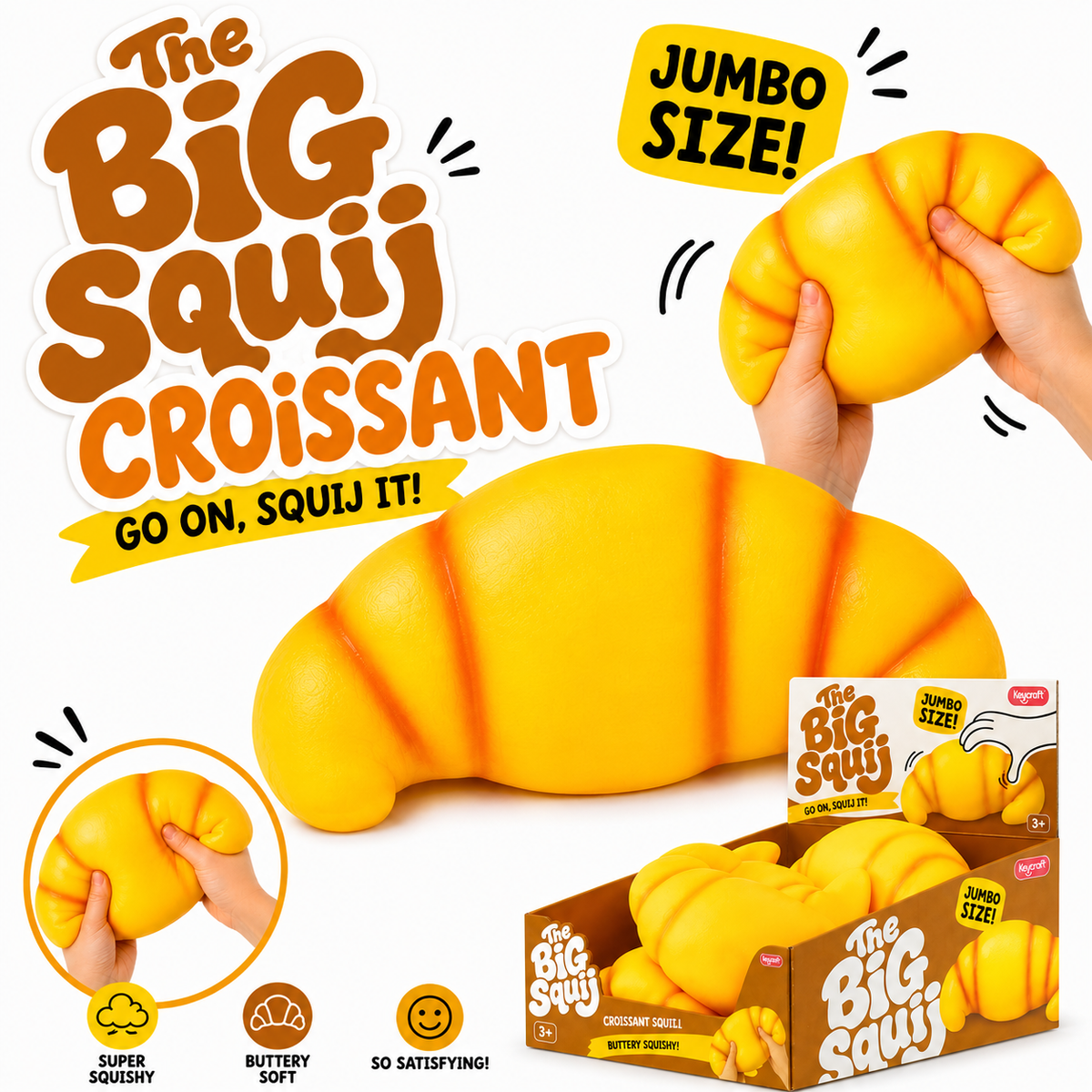 Big Squij Jumbo Squishy Croissant