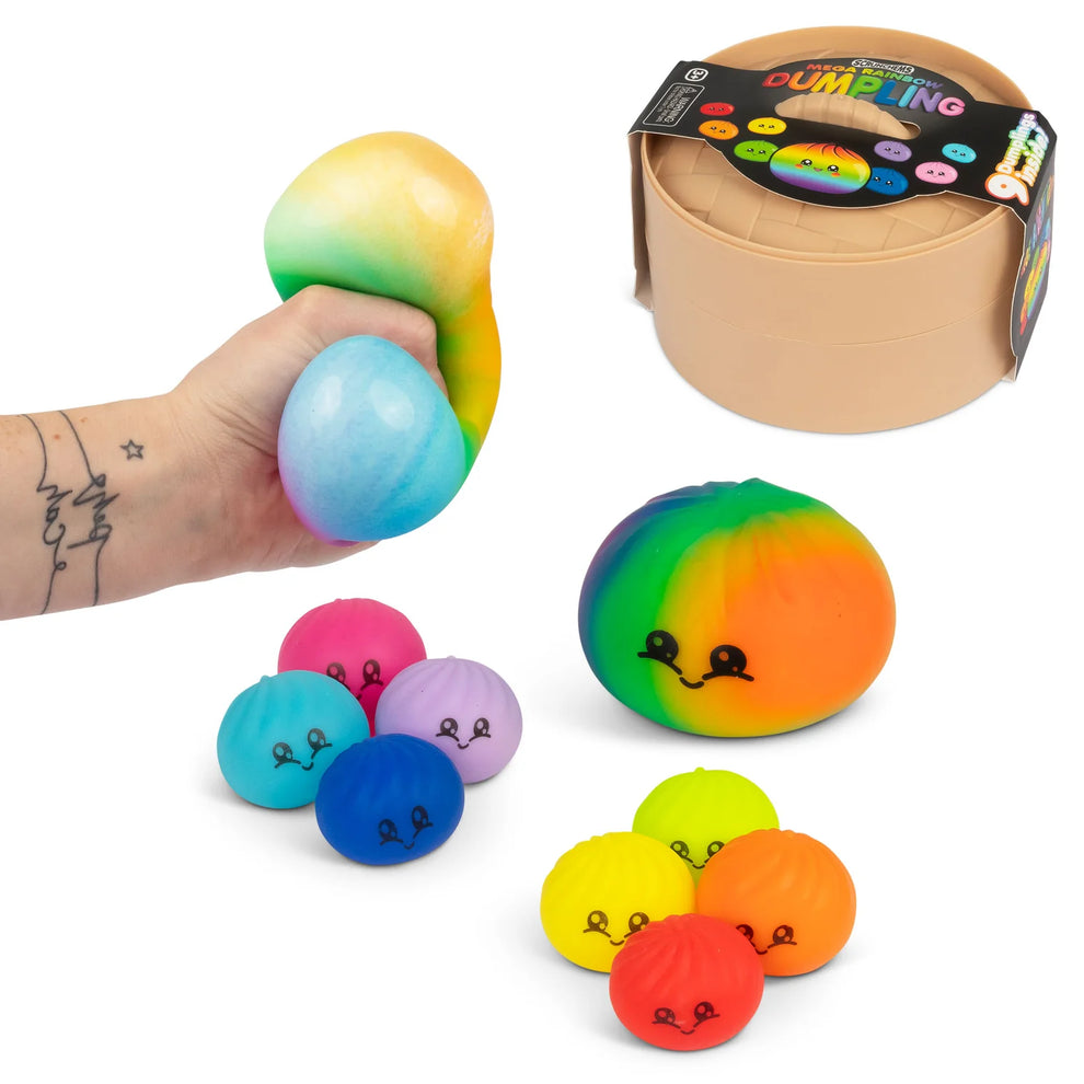 Scrunchems Mega Rainbow Dumpling Set - 1 Big, 8 Mini Dumplings