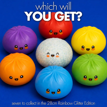 RMS MEGA JUMBO 28cm Mystery Squishy Dumpling - Rainbow Glitter Edition - DELIVERY FROM 2ND NOVEMBER