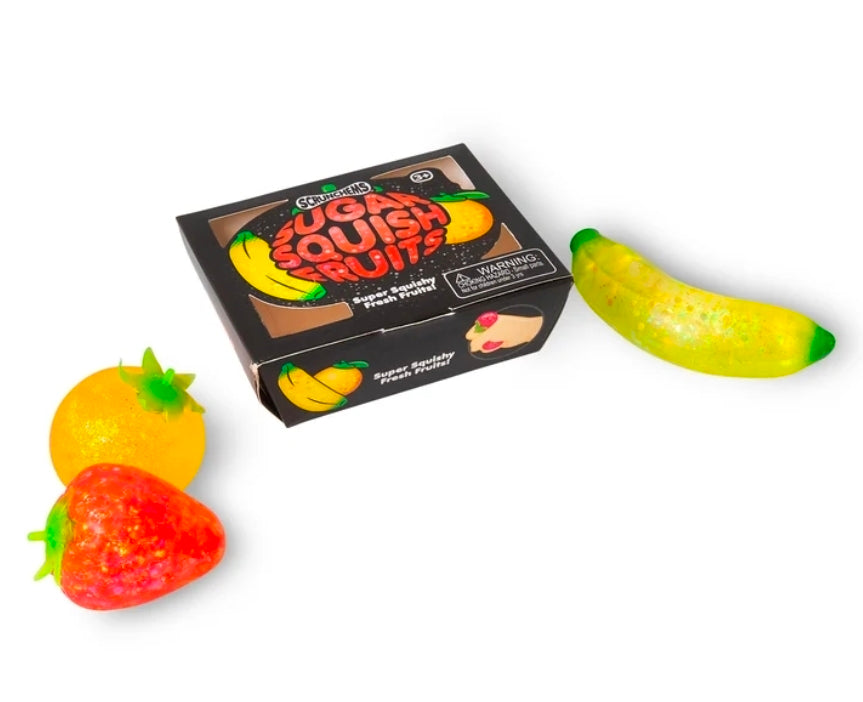 Scrunchems Sugar Squish Fruits - 3 Pack of Banana, Orange and Strawberry