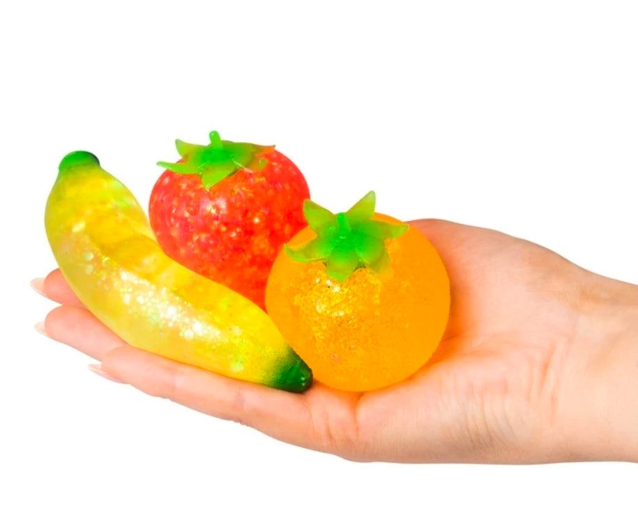 Scrunchems Sugar Squish Fruits - 3 Pack of Banana, Orange and Strawberry