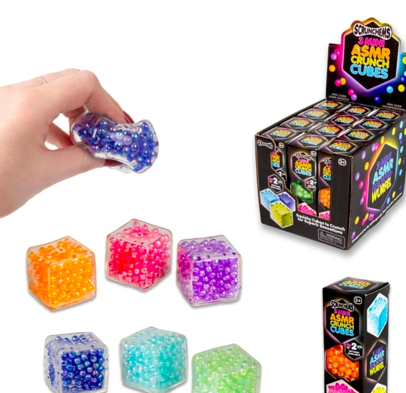 Scrunchems ASMR Mini Crunch Cube 3 Pack - Colours Vary