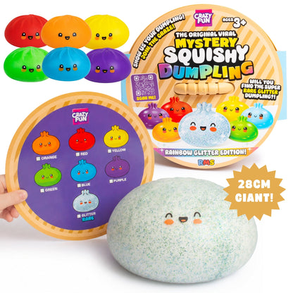 RMS MEGA JUMBO 28cm Mystery Squishy Dumpling - Rainbow Glitter Edition - DELIVERY FROM 2ND NOVEMBER