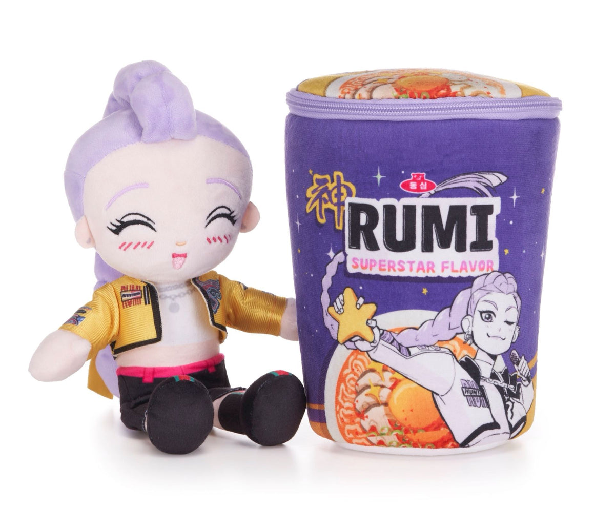 KPop Demon Hunters Noodle Pot Plush Doll and Holder