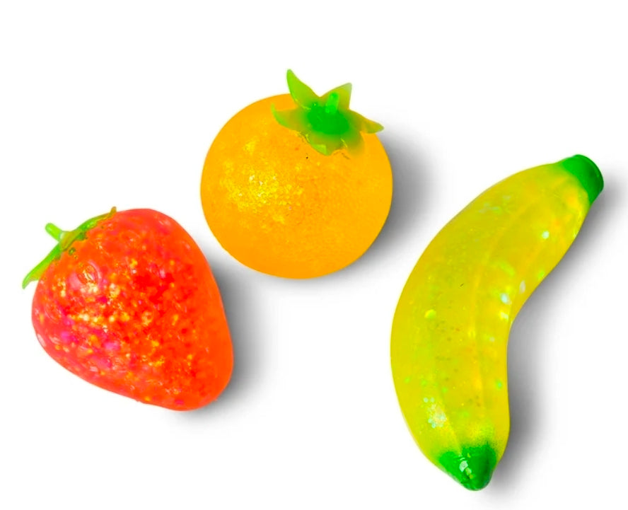 Scrunchems Sugar Squish Fruits - 3 Pack of Banana, Orange and Strawberry