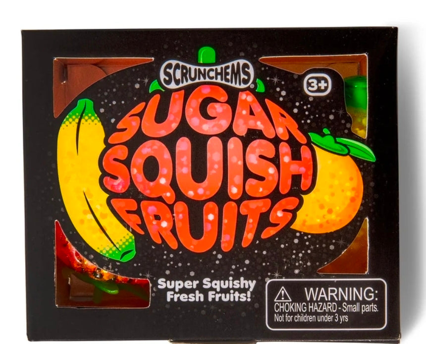 Scrunchems Sugar Squish Fruits - 3 Pack of Banana, Orange and Strawberry